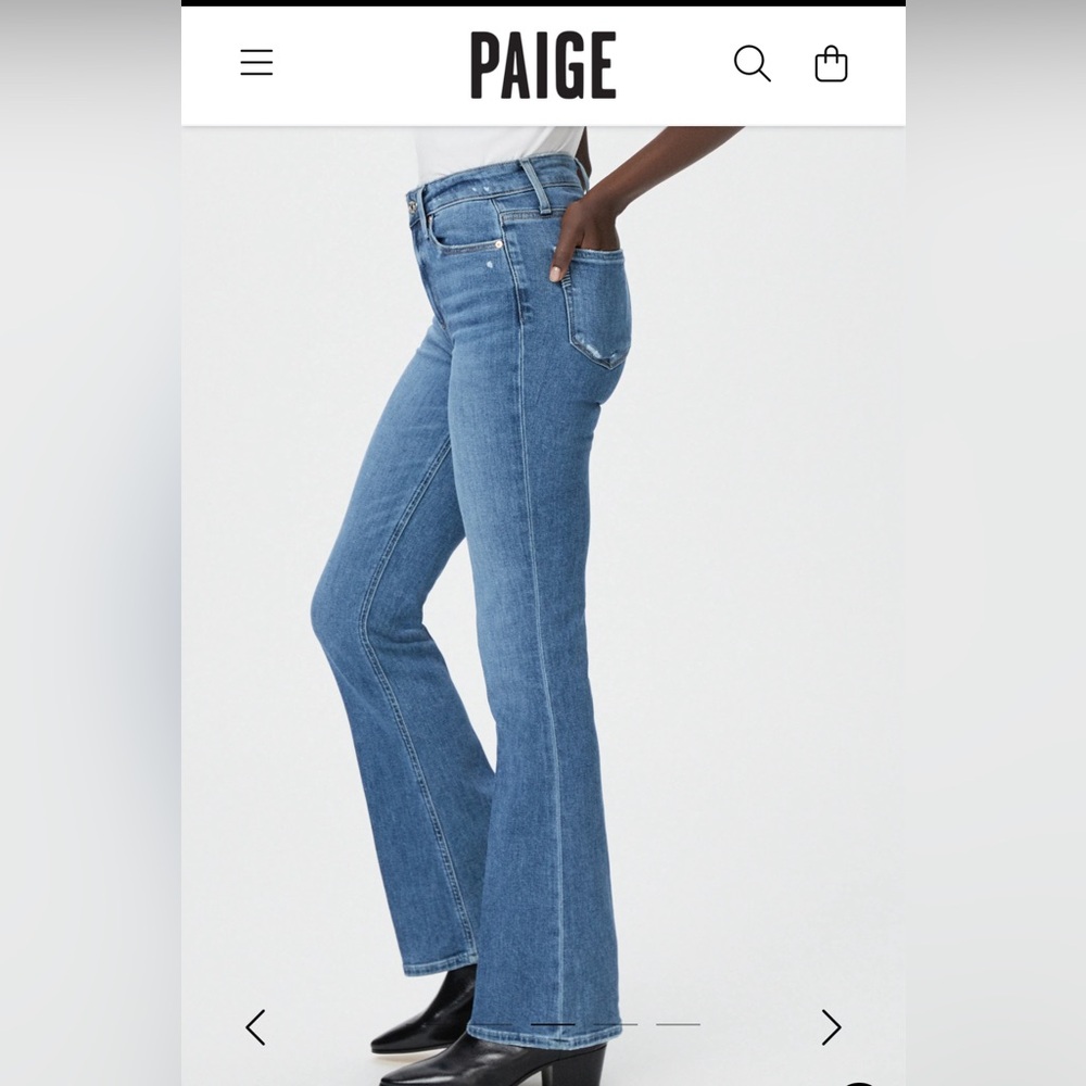 PAIGE Women's Boot Cut Jeans - Blue